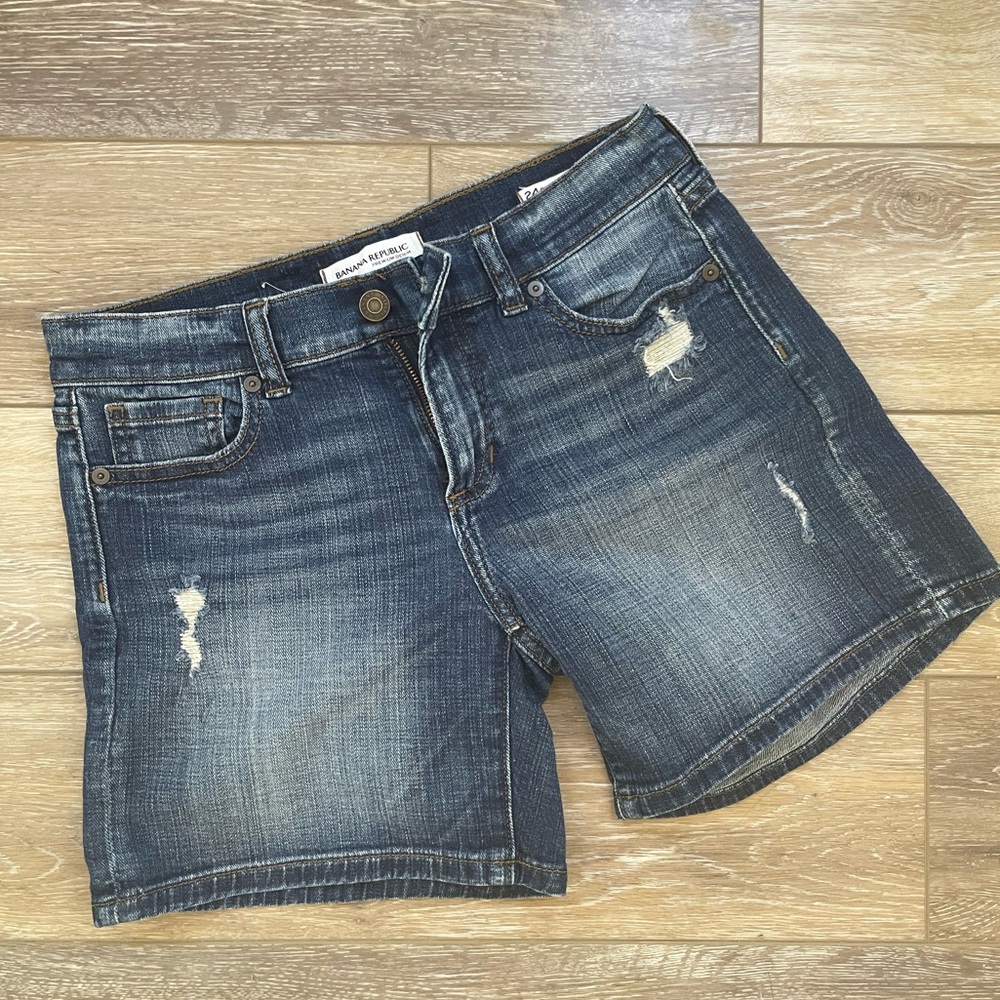 Banana Republic Roll-Up Denim Shorts